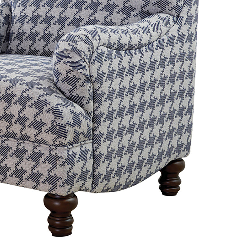 Chaise d'appoint rembourrée à haut dossier, Bleu