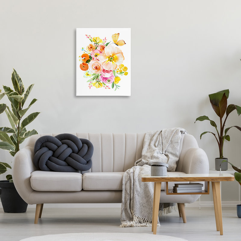 "Varied Flower Bundle", art mural par Enya Todd, H 30 po x l 24 po