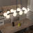 16 - Light Iron Dimmable Sputnik Modern Linear Chandelier