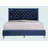 Transitional Full Upholstered Bed In Navy Blue