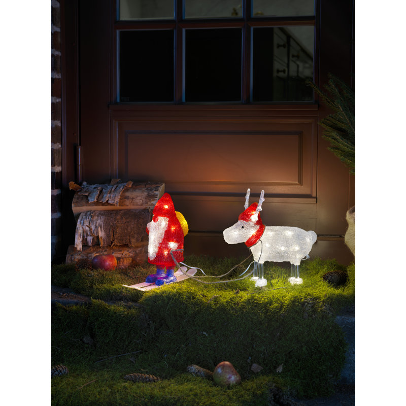 Santa and Sleigh Acrylic Outdoor Christmas Decoration