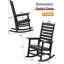 Chaise berçante d'extérieur à bascule d'extérieur toutes saisons avec dossier courbé pour terrasse, jardin, jardin, noir-1533934801