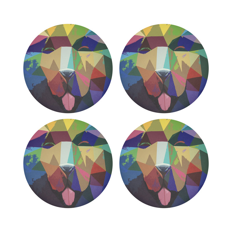 Ode to Okuda Pebble 16" Vinyl Placemat, Okuda Candy