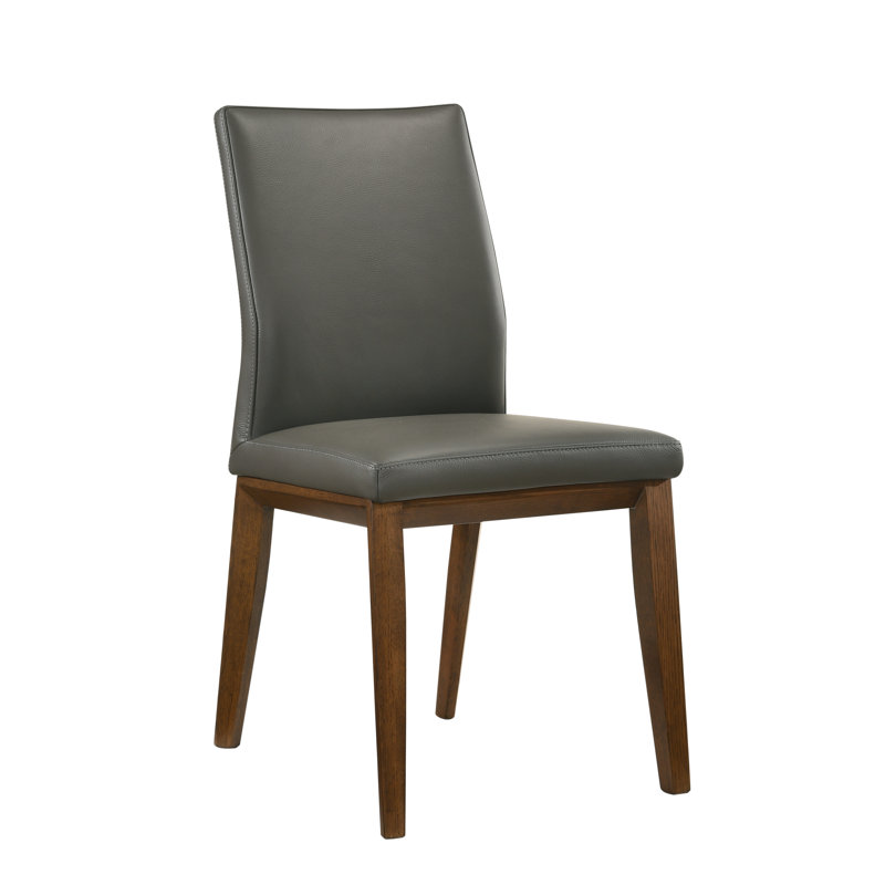 Chaise d'appoint en cuir Cabral, Gris