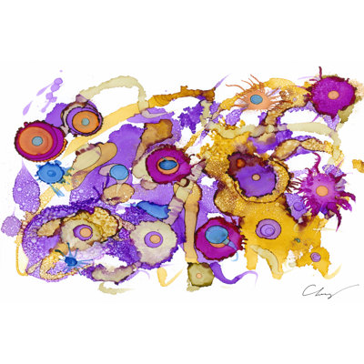 Ink Drops III by Cheryl Baynes - Wrapped Canvas Print