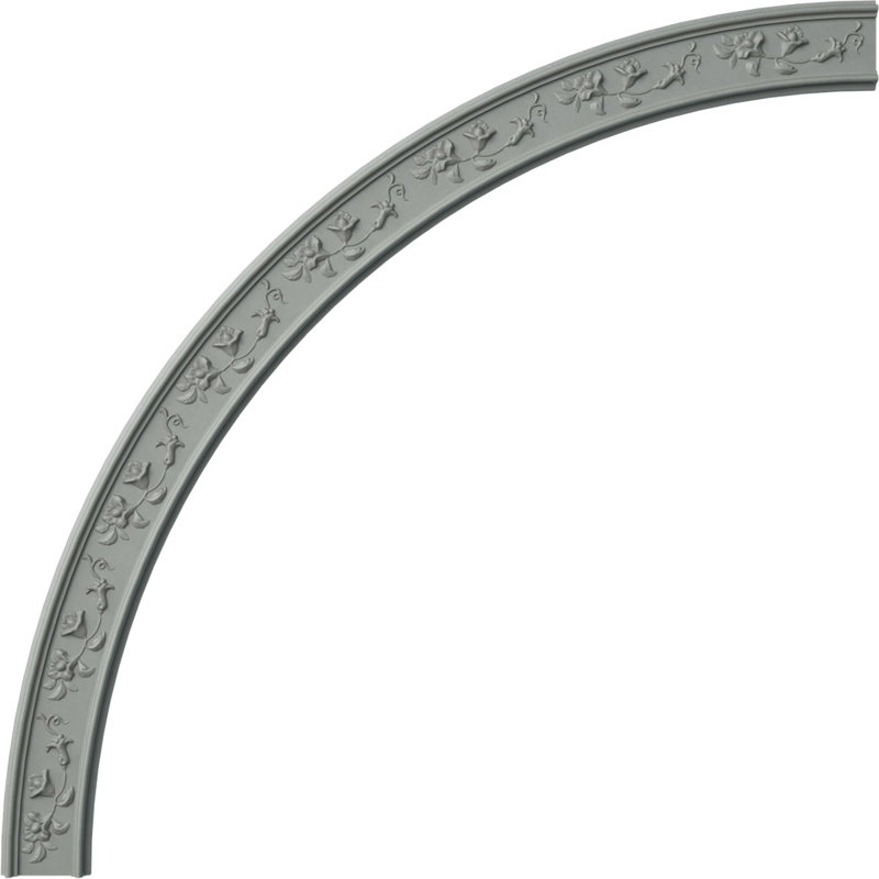 Ensemble d'anneaux de plafond Floral, H 76 po x l 76 po x P 1 po, Simple (1/4 d'un cercle complet)