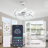 Ausable 24'' Futuristic UFO Design DIY Shapes Bladeless LED Ceiling Fan with Dimmable Lights and Remote-1503140022