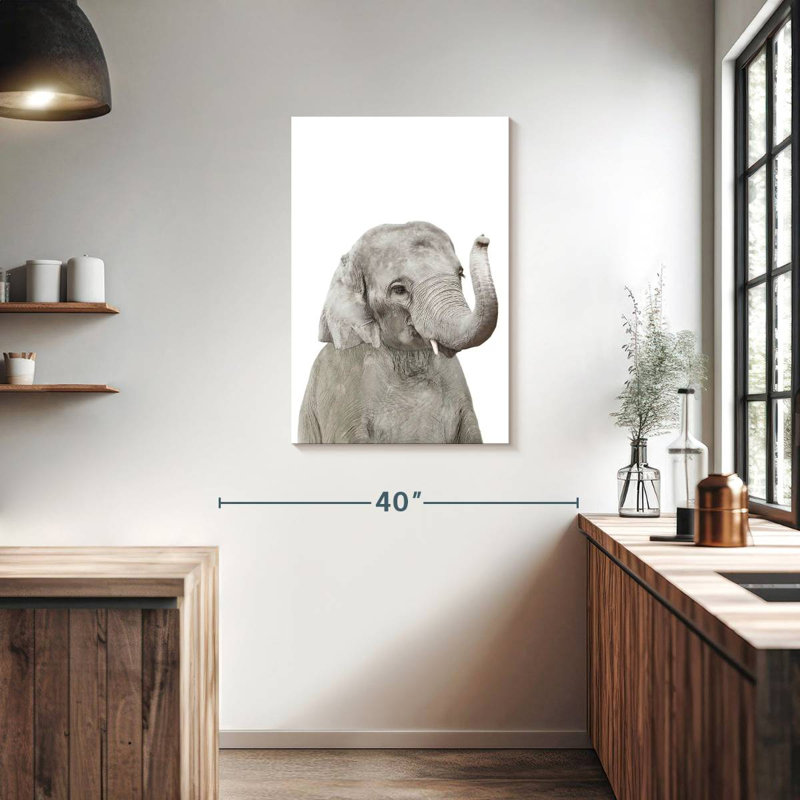Brampt Adorable Baby Elephant, 36" H x 24" W