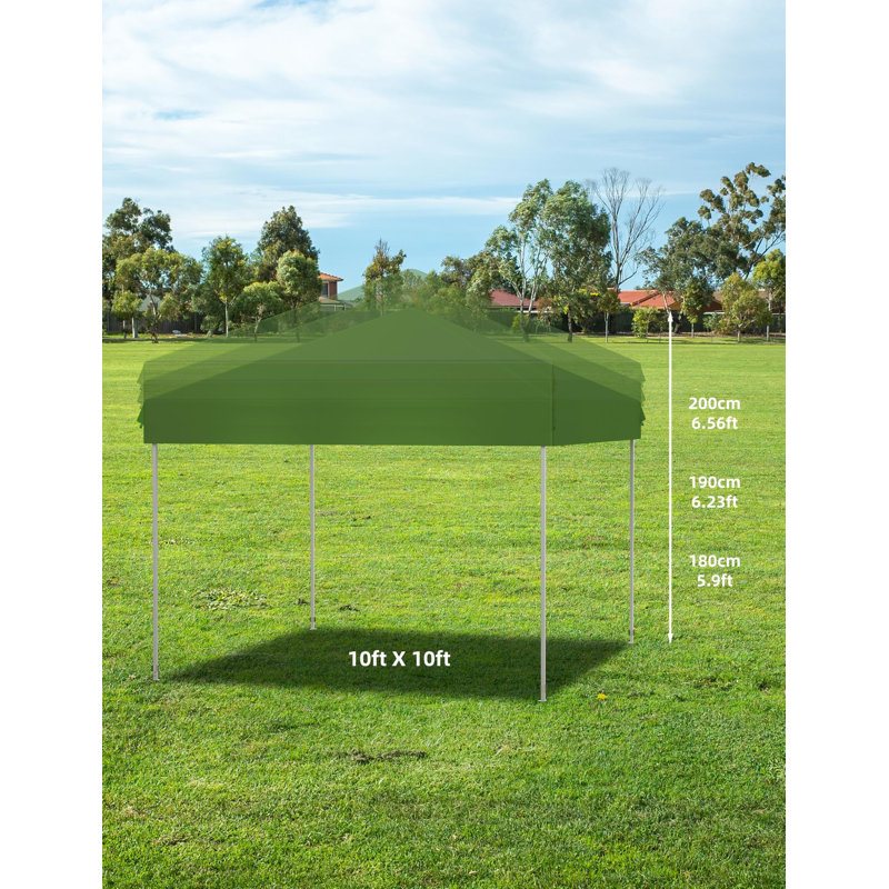 10x10 Pop Up Canopy Tent Outdoor Canopy with 4 Removable Sidewalls Heavy Duty Commercial Instant Tent Shelter (10x10FT/3 Side Walls)