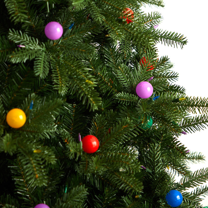 Lighted Artificial Fir Christmas Tree, 5' H