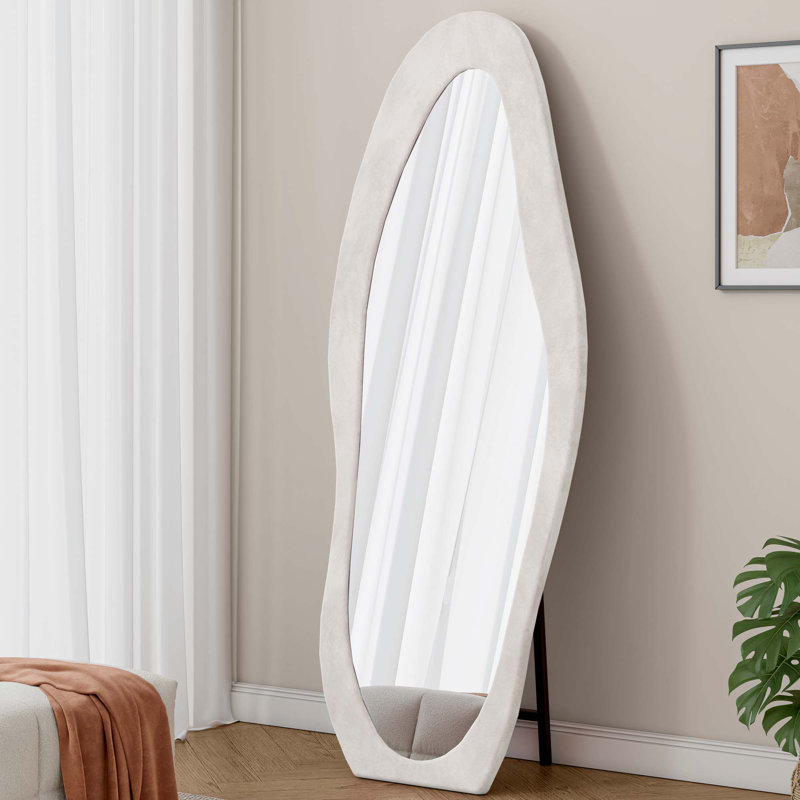 63" X 24" Full Length Mirror, White