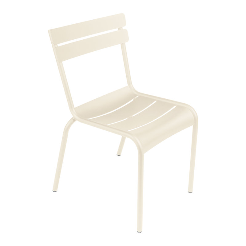 Luxembourg Outdoor Dining Side Chair, Latte Beige, 4