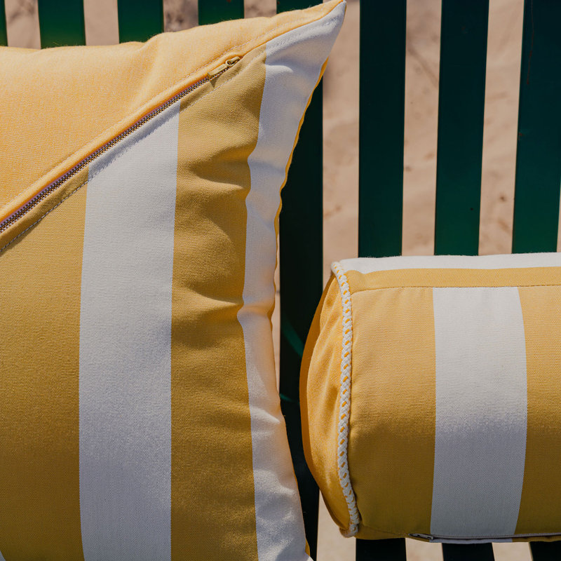 Coussin décoratif Sail, Blanc / jaune
