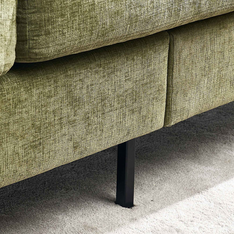 Canapé modulaire en L à 3 places en chenille de conception moderne avec méridienne de rangement pour appartement, studio, bureau, salon, forme de L