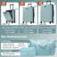 Ensemble de bagage 5 pièces avec ouverture frontale, valise de transport extensible rigide avec roulettes pivotantes, sac de rangement pour porte-gobelet USB et porte-gobelet TSA Lock-128918970