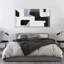 Abstrait, art mural moderne, art minimaliste moderne, noir, gris et bleu, forme irrégulière, décoration sur toile, art mural abstrait, œuvre d'art encadrée pour le salon, la chambre, le bureau, 24 po x 48 po