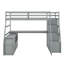 Lit mezzanine avec 7 tiroirs, 2 tablettes et un bureau-734526411