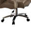Fauteuil pivotant rétro gris et blanc os