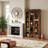5-Tier Rustic Brown Farmhouse Bookcase – Arched Mid-Century Design