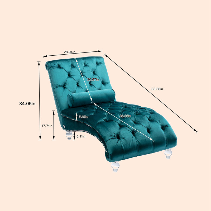 Canapé Geniece, Velours bleu sarcelle