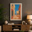 Ochre Courtyard Retro - Wrapped Canvas-1205650113-1205650114