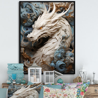 " Epic Blue And Gray Dragon Odyssey "