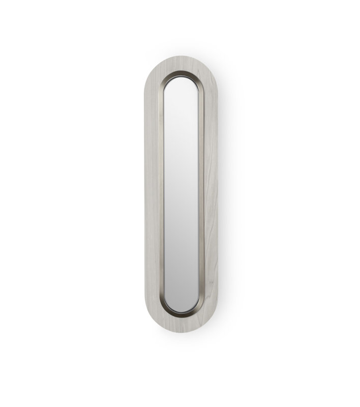 Lens 1 - Light LED Flush Mounted Sconce, 17.9" H x 8.7" W x 1.8" D, Matte Ivory, Sea Blue
