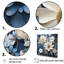 «Blue And White Seasonal Flowers Collage V», reproduction sur toile-438294679-438294673