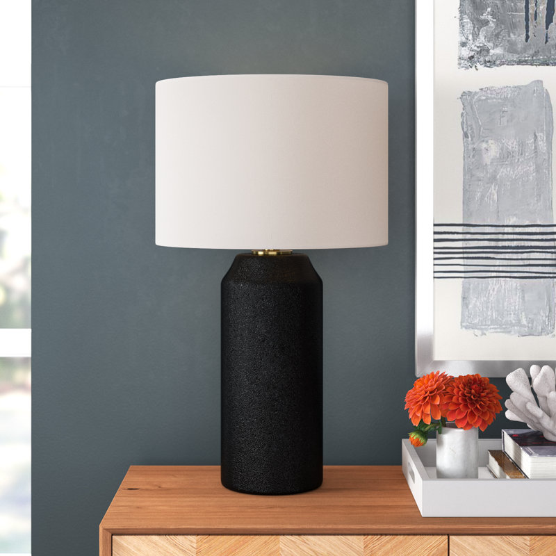 Patrick Ceramic Table Lamp, Black