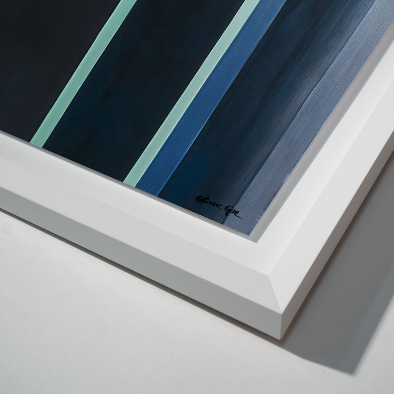 Desert Stillness I Shadowbox Abstract Print by Oliver Gal, Black Frame, 20 x 16, 25.5"H x 31.5"W, White Frame