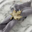 Metal Maple Gold Napkin Rings