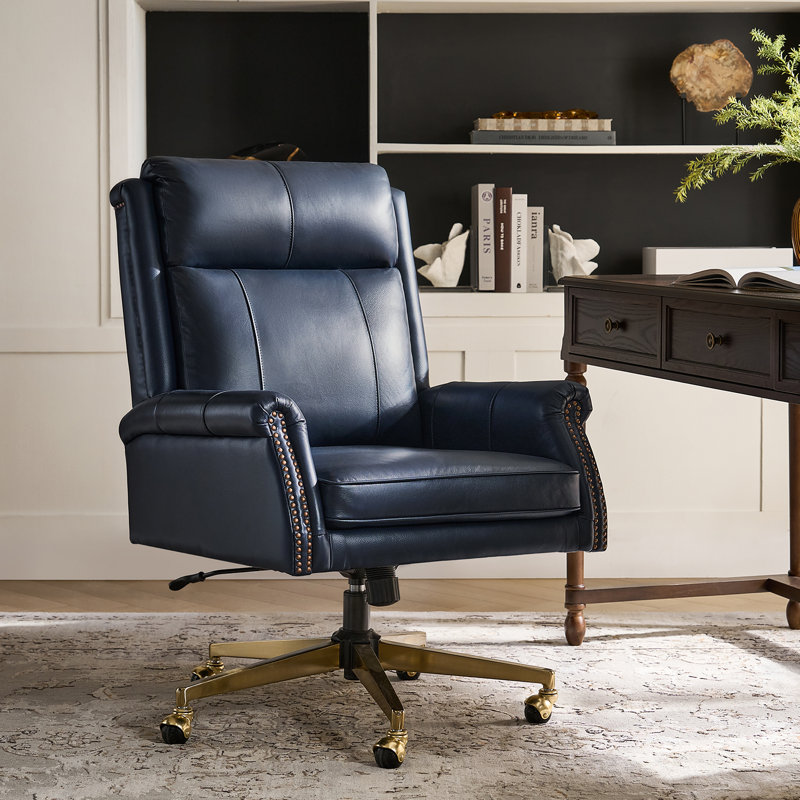 Fauteuil de direction à haut dossier Heeg, Marine