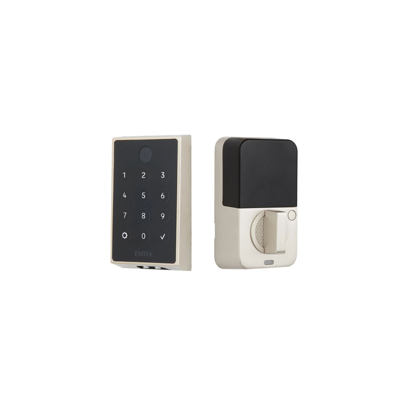 Emtek EMPowered 2 Touch Key-Free, w/ Bluetooth & Deadbolt,, Satin Nickel
