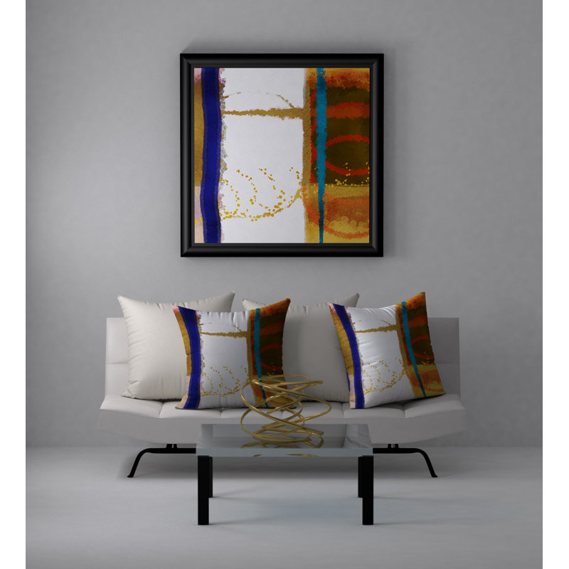 Abstract Reversible Throw Pillow, 20" x 20"
