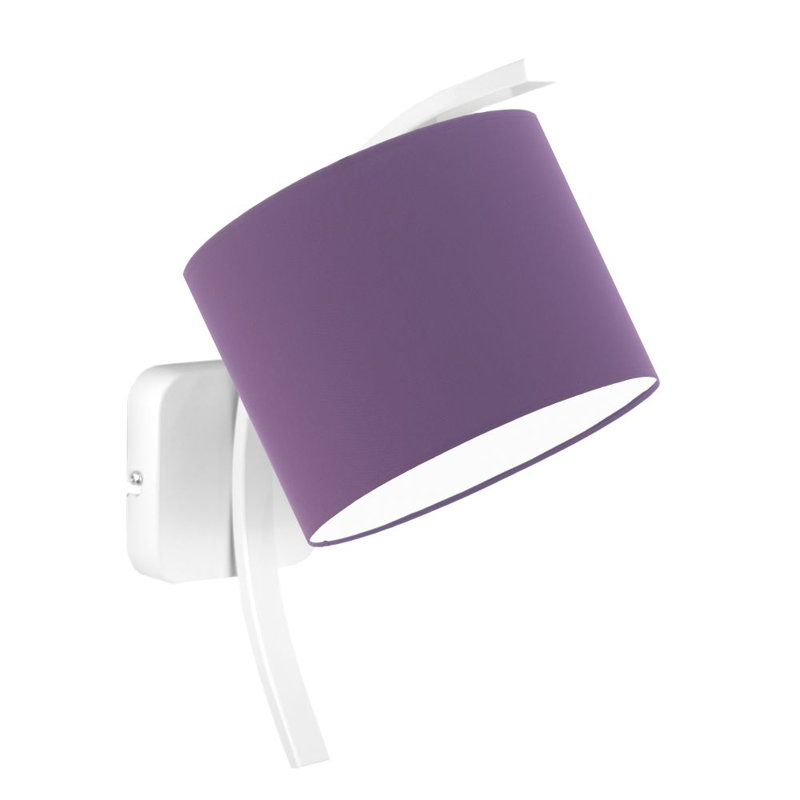 Artimon Armed Sconce, White, Violet