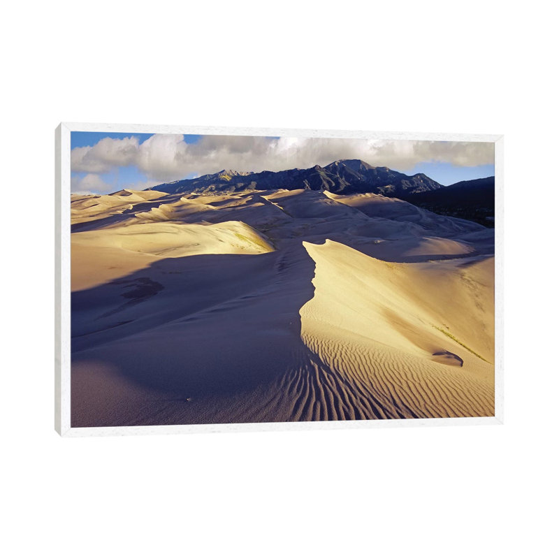 Rippled Sand Dunes With Sangre De Cristo Mountains In The Background Great Sand Dunes National Park by Tim Fitzharris - Gallery-Wrapped Canvas Giclée on Canvas