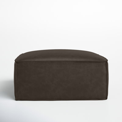 Delio 34" Genuine Leather Ottoman
