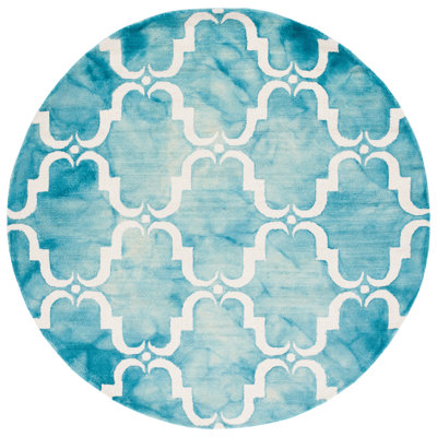 Dip Dye Hand Tufted Wool Geometric Rug