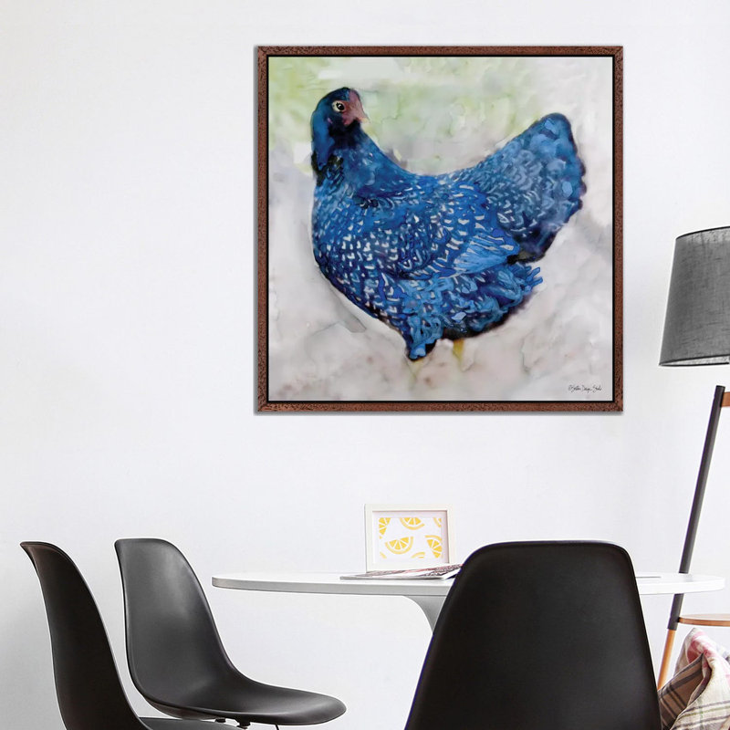 Rooster II by Stellar Design Studio - Gallery-Wrapped Canvas Giclée on Canvas, White Floater Frame, 93.98cm H x 93.98cm W