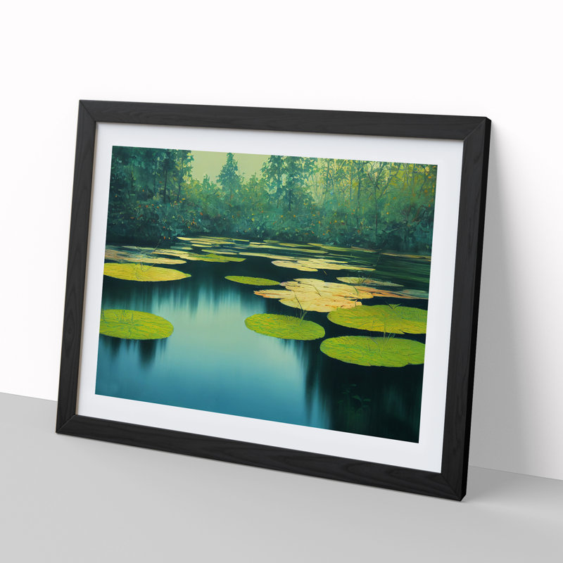 Special Water Lily Pond - Framed Print, Black Frame, 46cm H x 64cm W