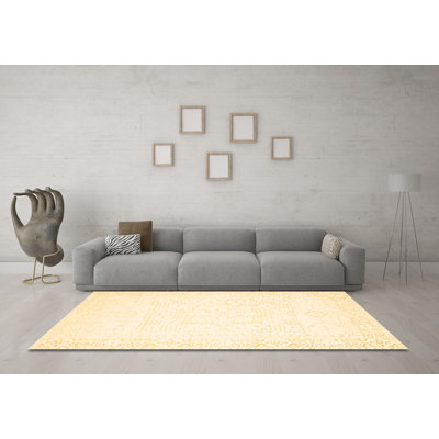 Tapis contemporains brun lavable à la machine 260