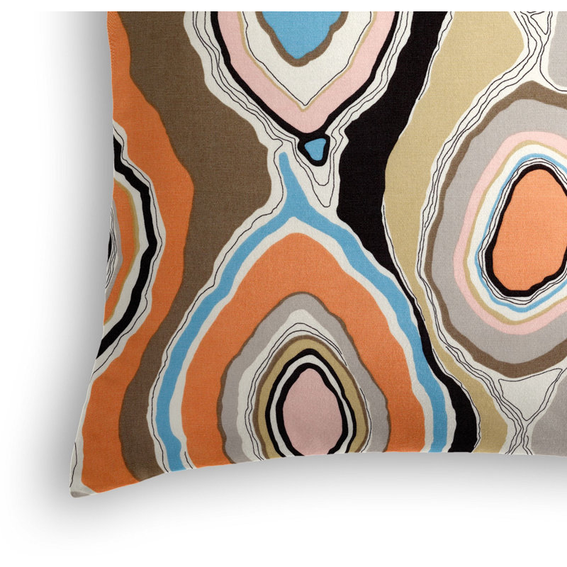 Tobi Fairley La Petit Roche Square Pillow Cover & Insert, 18" x 18", Coral