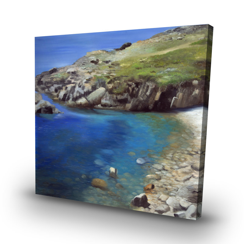 Spanish coast - 32"x32" art on canvas