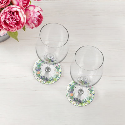 Couronne de fleurs en cuir vert Vegan