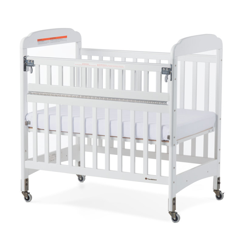 Serenity Compact SafeReach Clearview Crib, 2 Panel, White