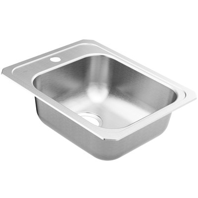 2000 Series Stainless Steel 17" L x 21.25" W Drop-In Bar Sink