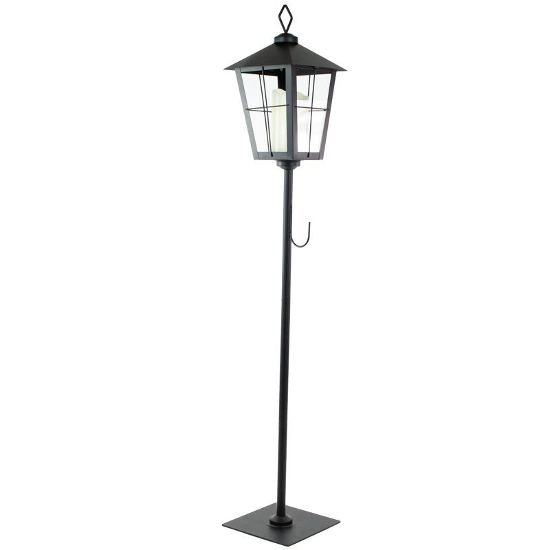 Lanterne noire 43,75 "avec porte-couronne