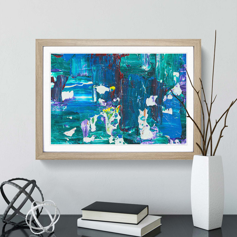 Abstract Vol.397 by S.Johnson - Framed Print, 27cm H x 36cm W x 2cm D, Oak Framed