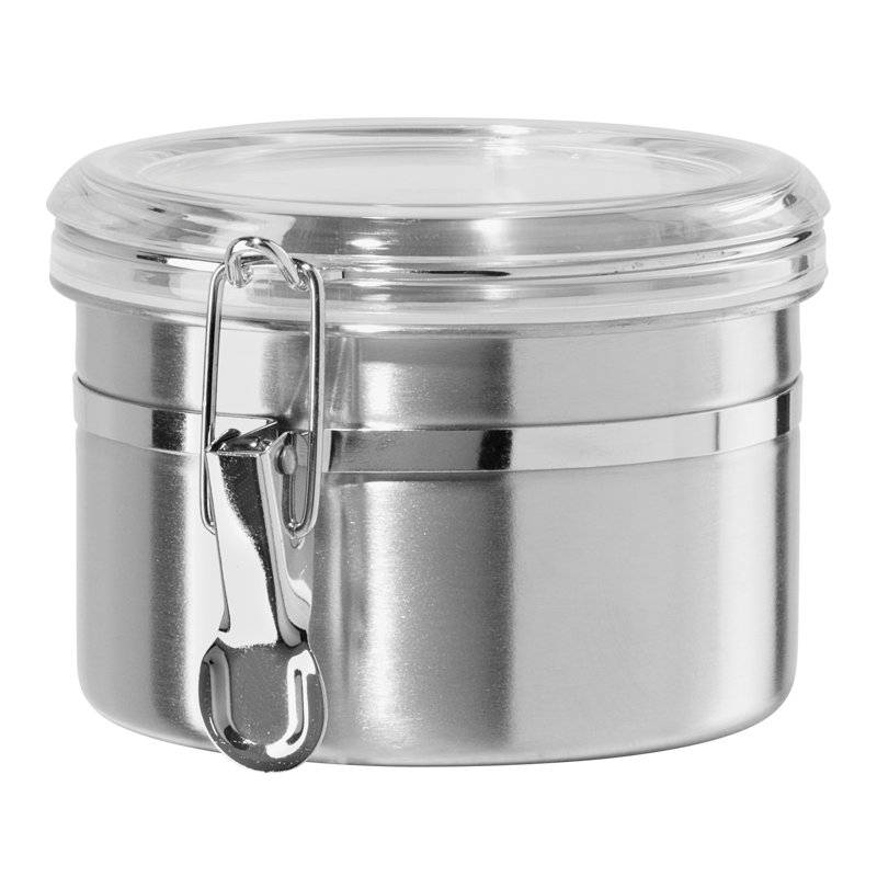Boîte à pinces en acier inoxydable avec couvercle transparent (H 3,5 po, 26 oz)