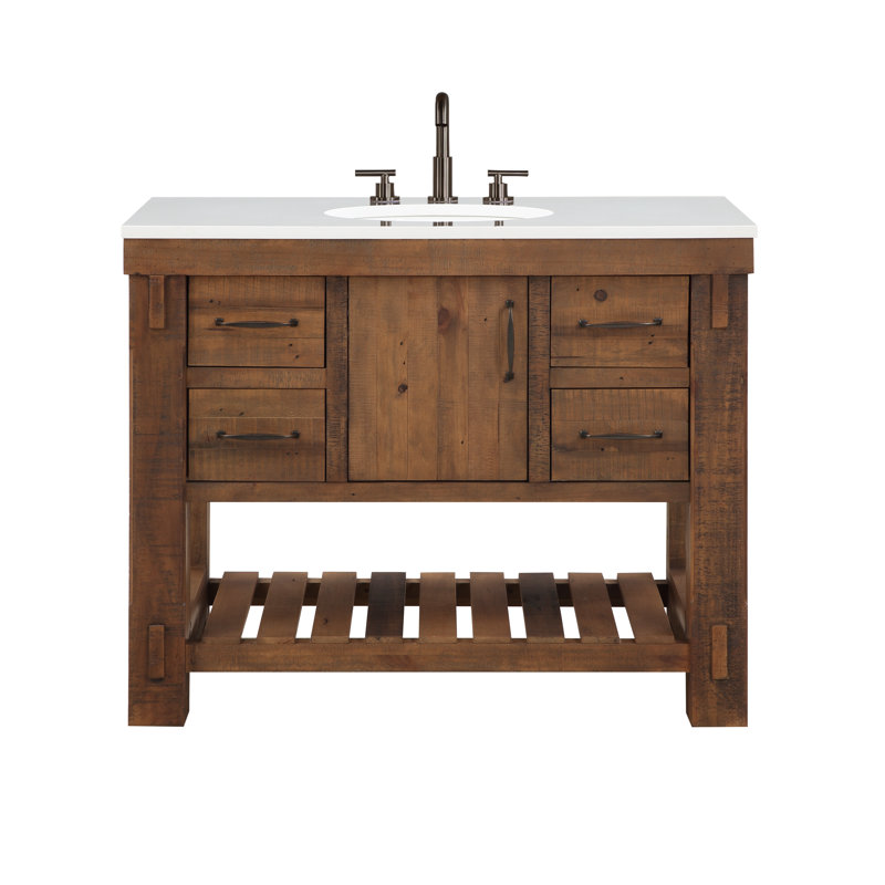 Bromley 42" Single Bathroom Vanity with Quartz Top